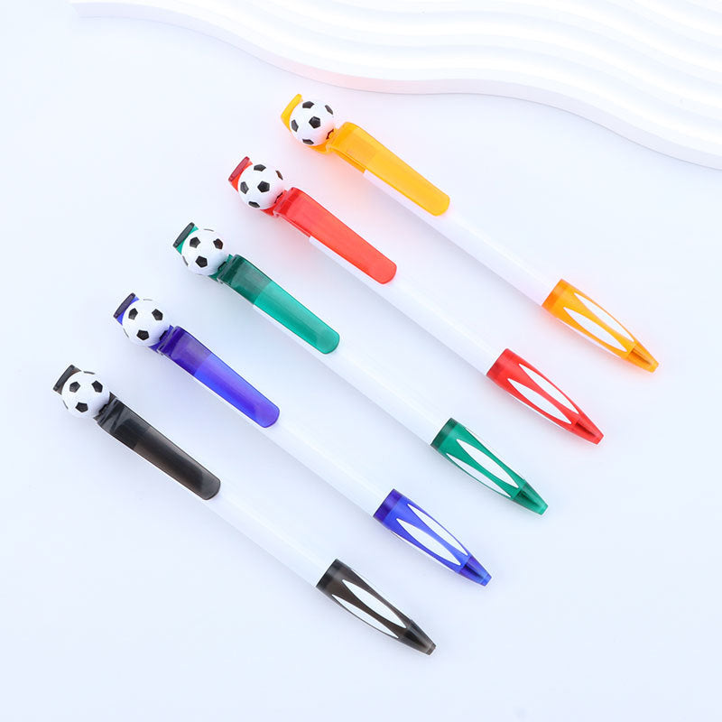 Creative Rotating Soccer Ball Pen – Promotional Stress Relief Ballpoint Pen with Spinning Soccer Design